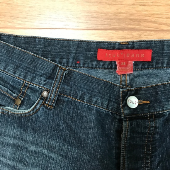 FCUK Jeans Regular Straight Leg Dark Wash Size 38 - Picture 5 of 10